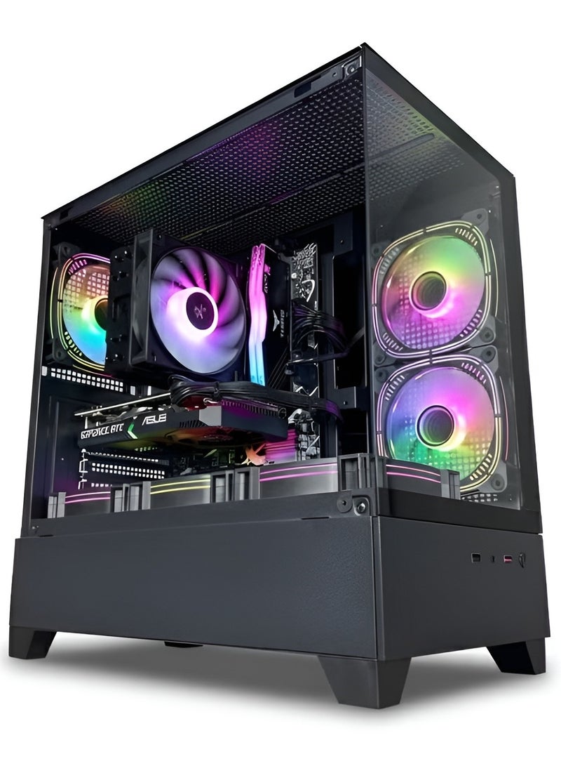 AJYAL Gaming PC Core i5-12400F / 16GB RAM 3200MHz / Nvme 1TB SSD / NVIDIA GeForce RTX 4060 8GB / Black RGB Case Black - Image 1